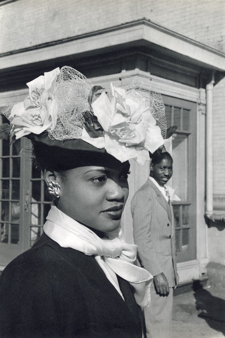 HENRI CARTIER-BRESSON - Easter Sunday, Harlem, 1947: Artist: Henri Cartier-Bresson Title: Easter Sunday, Harlem, 1947 Medium: Sheet Fed Gravure, 1952, France Dimensions: 9.05x13.55" Description: Heat Wax Mounted on 12x16" Conservation Board Artist Bio: