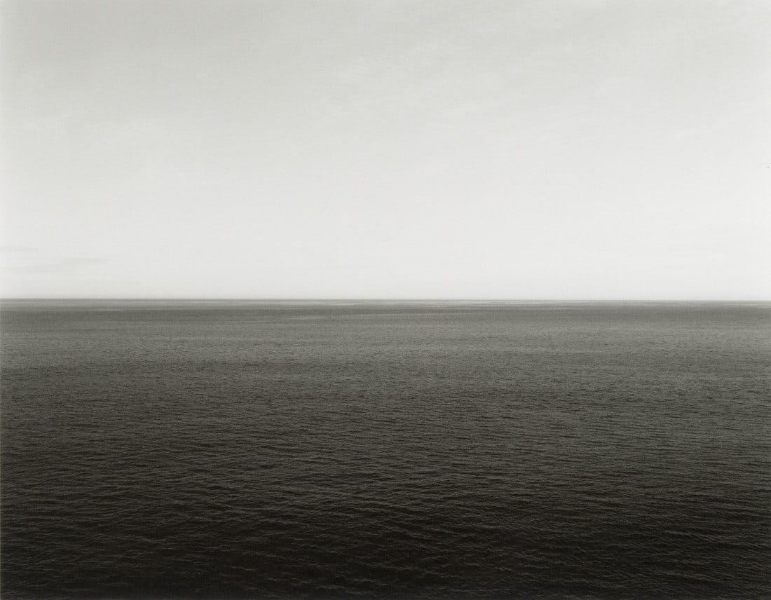 HIROSHI SUGIMOTO - Norwegian Sea, Vesteralen Island: Artist: Hiroshi Sugimoto Title: Norwegian Sea, Vesteralen Island, 1990 (NEG. #335) Medium: Photo Litho, 2019, Italy Dimensions: 8.45x6.6" Description: Heat Wax Mounted on 8.5x11" Conservation Board Ar