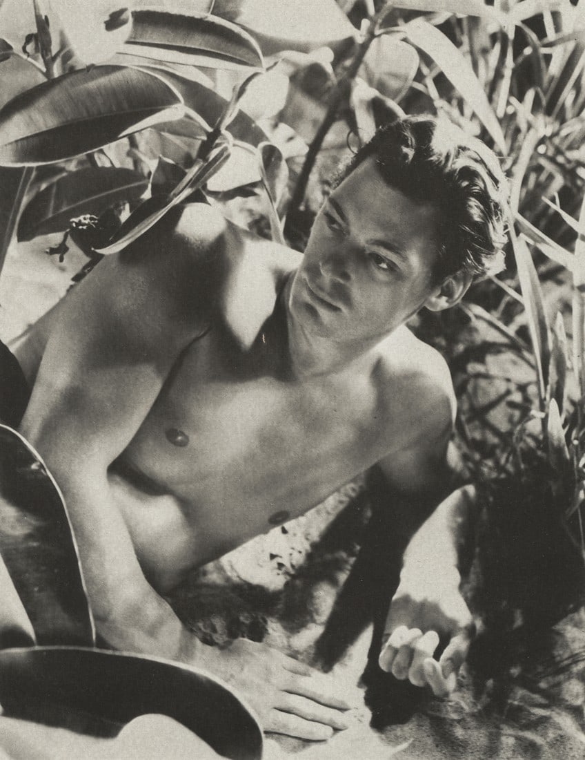 CECIL BEATON - Johnny Weissmuller (Tarzan), 1931: Artist: Cecil Beaton Title: Johnny Weissmuller (Tarzan), Hollywood, 1931 Medium: Photogravure, 1984, Switzerland Dimensions: 5.3x6.85" Description: Heat Wax Mounted on 8.5x11" Conservation Board Artis
