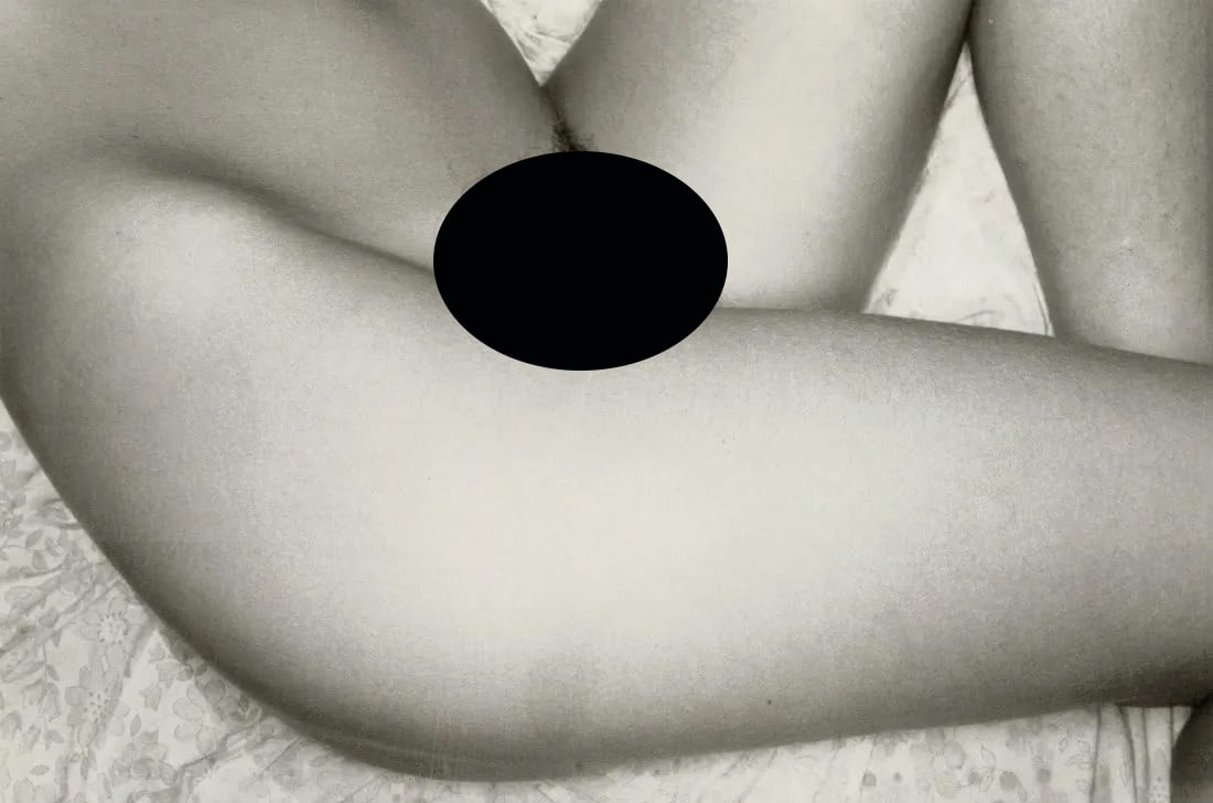 LEE FRIEDLANDER - Female Figure, Close Up: Artist: Lee Friedlander Title: Female Figure, Close Up Medium: Photo Litho, 1998, England Dimensions: 10x6.6" Description: Heat Wax Mounted on 11x14" Conservation Board Artist Bio: Lee Friedlander (1