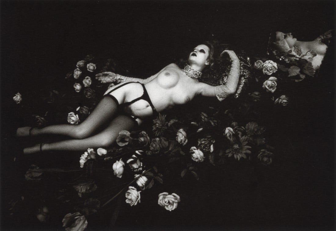 IRINA IONESCO - Amante Funebre, 1974: Artist: Irina Ionesco Title: Amante Funebre, 1974 Medium: Photo Litho, 1996, Germany Dimensions: 7.85x5.4" Description: Heat Wax Mounted on 8.5x11" Conservation Board Artist Bio: Irina Ionesco is a Fr