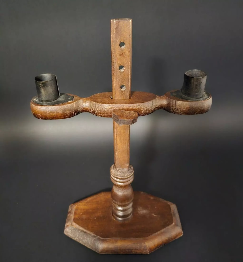 Primitive Wood Candle Stand Holder (1 of 11)