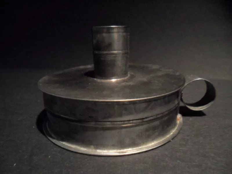 Tin Candle Holder Tinder Box Toleware (1 of 5)