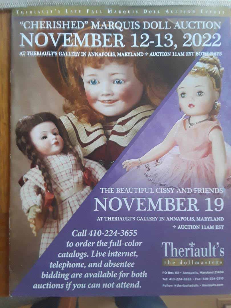 Doll auction catalog.: Doll auction catalog. Reserve: $4.00 Shipping: Domestic: Flat-rate of $8.00 to anywhere within the contiguous U.S. International: Foreign shipping rates are determined by destination. International sh