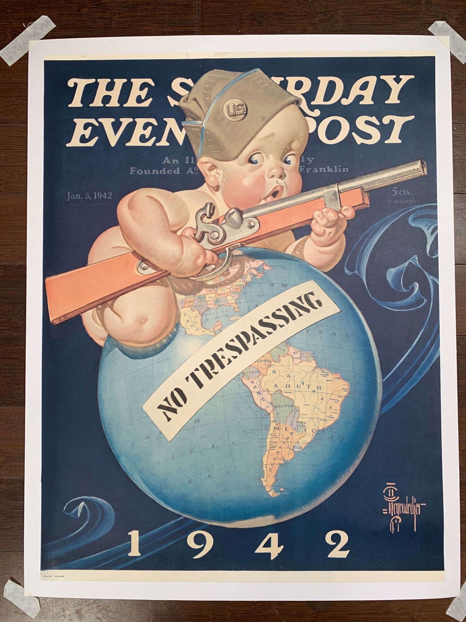 Saturday Evening Post - Art By J.C. Leyendecker (1942) 22x28 US Newstand Poster (1 of 5)