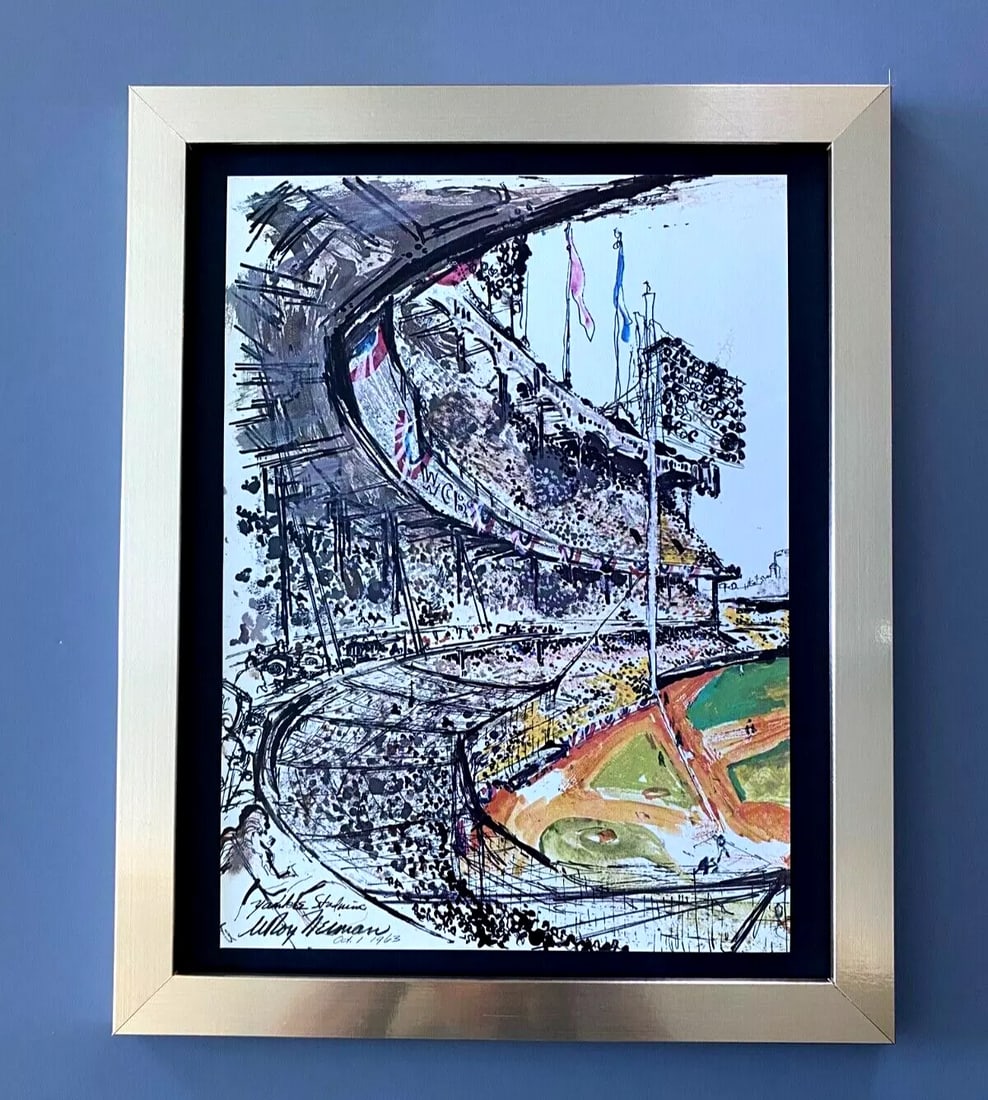 LeRoy Neiman " YANKEES " 1974 Signed Pop Art Mounted and Framed New 11x14 LS (1 of 2)