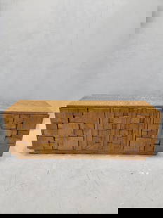 Mid Century Modern Paul Evans Style Brutalist 9 Drawer Dresser by Lane Furniture Co.: Vintage from before 2000 Materials: wood " Mid Century Modern Paul Evans Style Brutalist 9 Drawer Dresser by Lane Furniture Co. A unique cubist brutalist Paul Evans style long nine drawer dresser cred