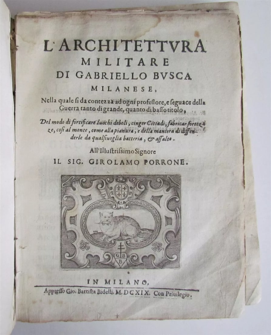 1619 MILITARY ARCHITECTURE ILLUSTRATED antique in ITALIAN VELLUM BOUND (1 of 13)