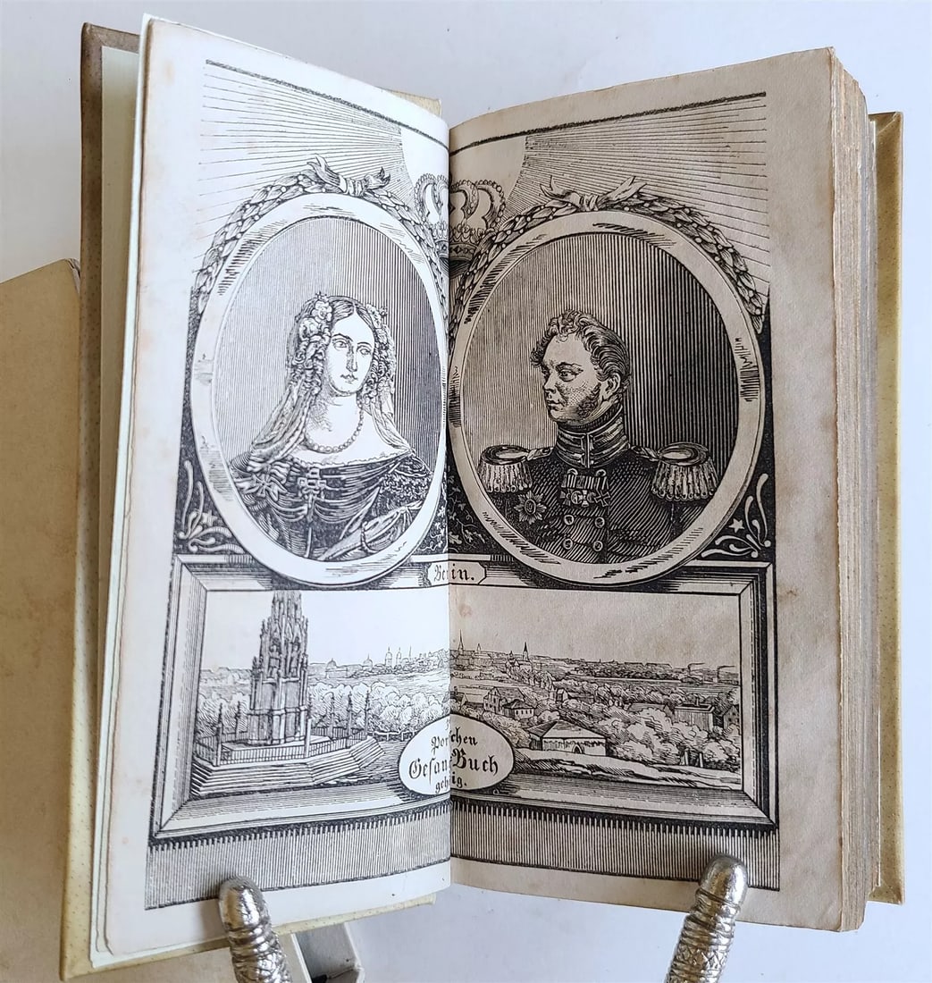 1846 SPIRITUAL SONGS in GERMAN by MARTIN LUTHER antique VELLUM BOUND (1 of 6)