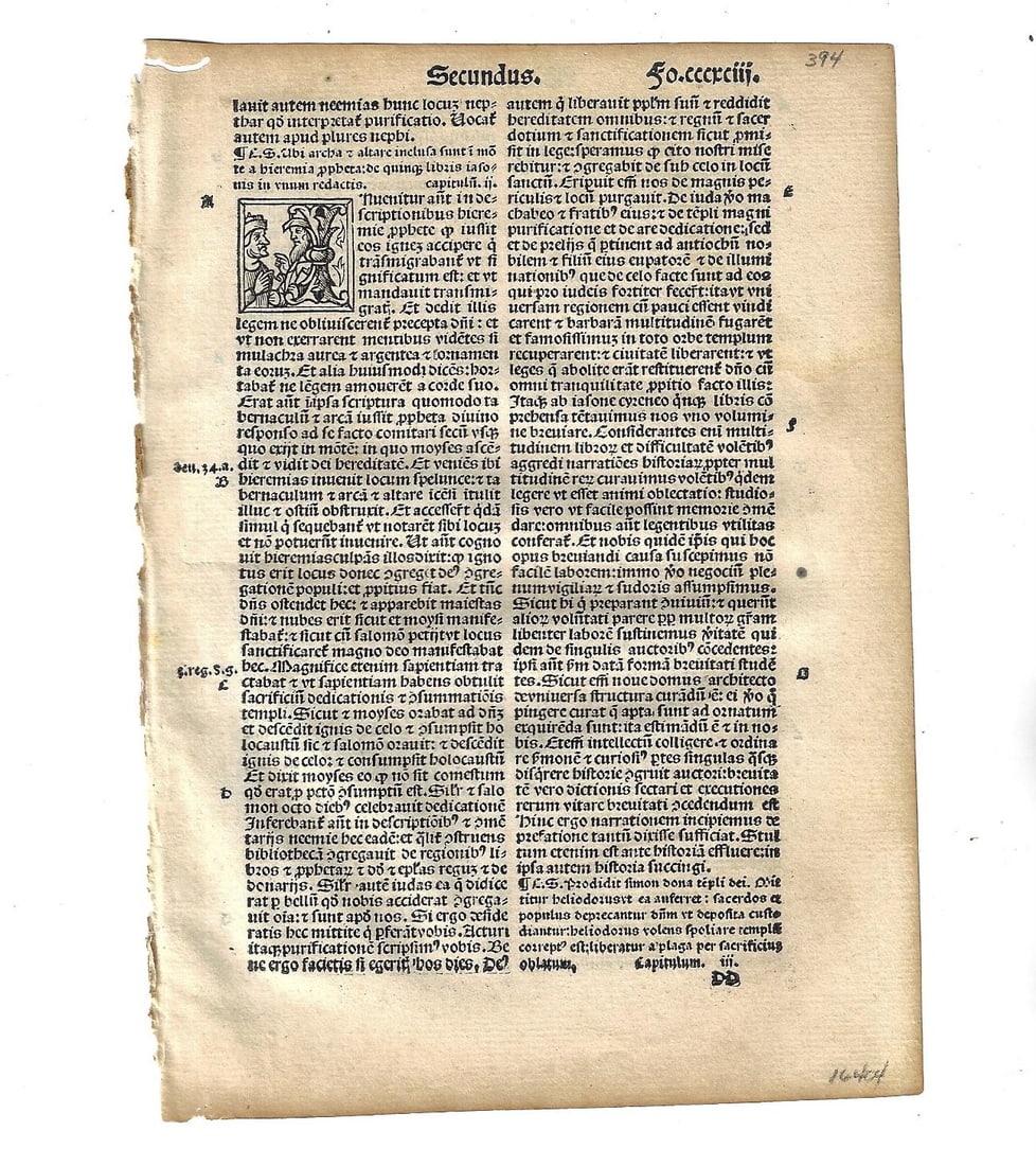 1514 Bible Leaf Machabee Latin (1 of 2)