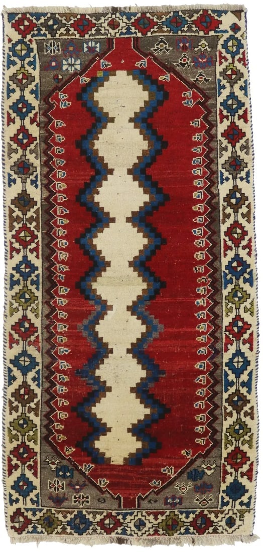 Vintage Multicolored Tribal 3X6'5 Shiraz Persian Rug (1 of 14)