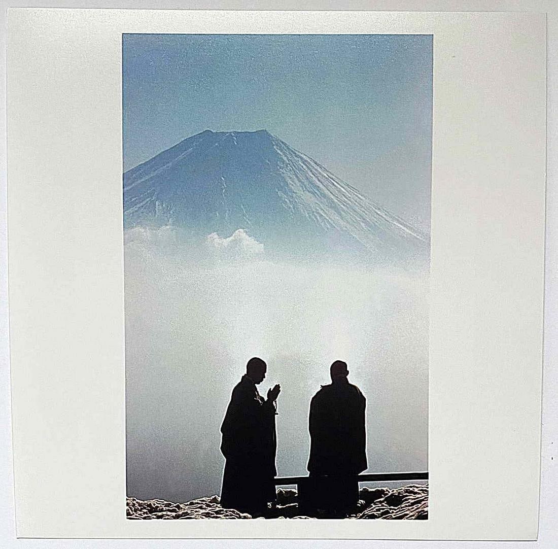 Burt Glinn: Monks from Mount Shichimen Monastary, Mount Fuji Japan 1961: Artist/Title: Burt Glinn: Monks from Mount Shichimen Monastary, Mount Fuji Japan 1961 Description: Color photograph,. Measures 6" x 6". Estate stamped verso. Reserve: $200.00 Shipping: Domestic: Flat-