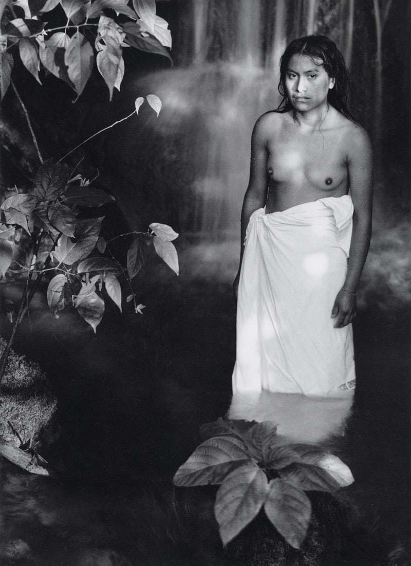 FLOR GARDUNO - Amuzgo, Valle Nacional, Oaxaca, 1983: Artist: Flor Garduno Title: Amuzgo, Valle Nacional, Oaxaca, 1983 Medium: Photo Litho, 1994, Switzerland Dimensions: 6.6x9.1" Description: Heat Wax Mounted on 11x14" Conservation Board Artist Bio: Flor