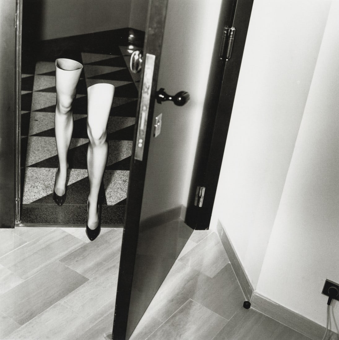 HELMUT NEWTON - Legs Coming Home, Monte Carlo, 1987: Artist: Helmut Newton Title: Legs Coming Home, Monte Carlo, 1987 Medium: Photo Litho, 2009, Italy Dimensions: 9.6x9.65" Description: Heat Wax Mounted on 12x16" Conservation Board Artist Bio: Helmut Ne