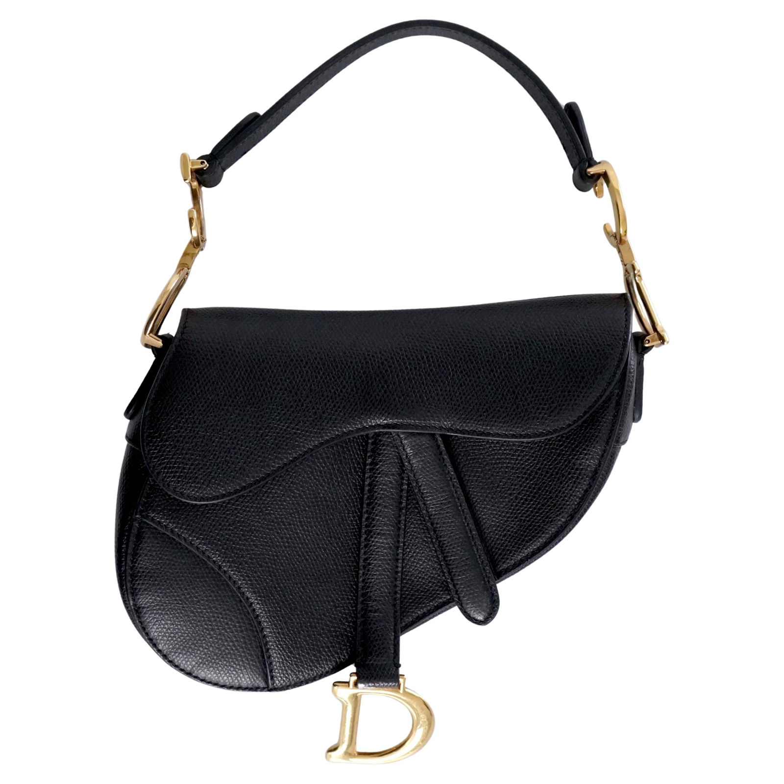 Christian Dior Black Leather Mini Saddle Bag (1 of 20)