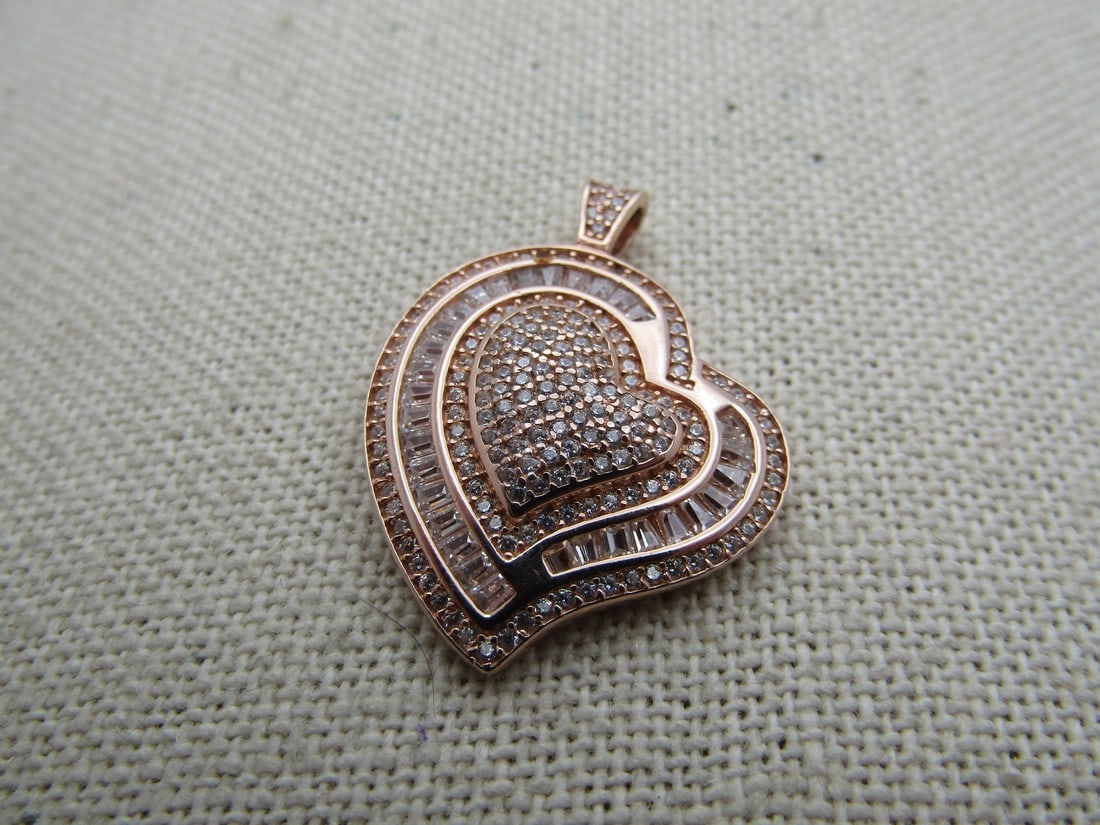 Vintage Sterling Amber Beaded Necklace, 18", 1980's (1 of 6)