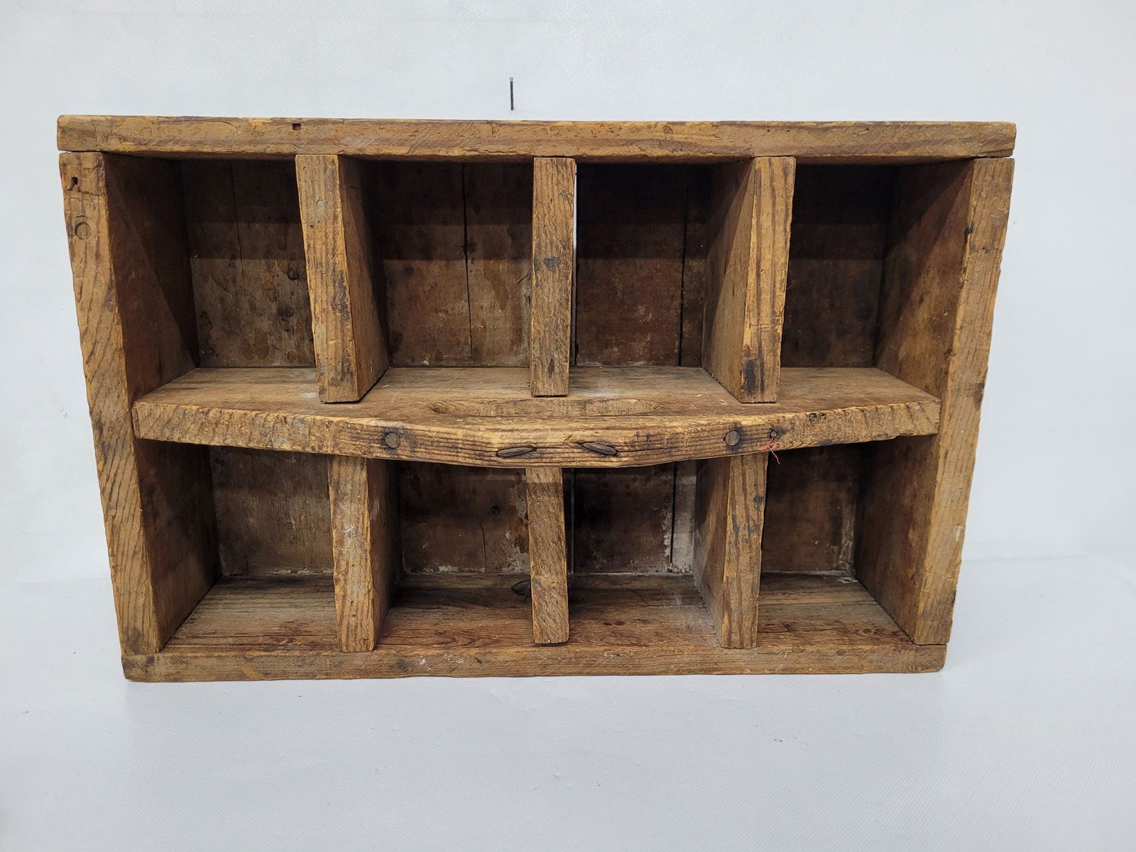 Antique Primitive Wood Box Wall Hanging Display Divided Compartments Shelf Farmhouse Country Farm (1 of 6)