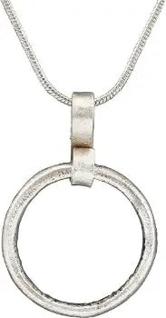 CELTIC PROSPERITY RING NECKLACE, 400-100 BC: Before the Roman invasion of the British Isles, rings of bronze, silver, and gold were used as a means of exchange, particularly in Ireland. Most exchanges of goods and property were conducted by bart