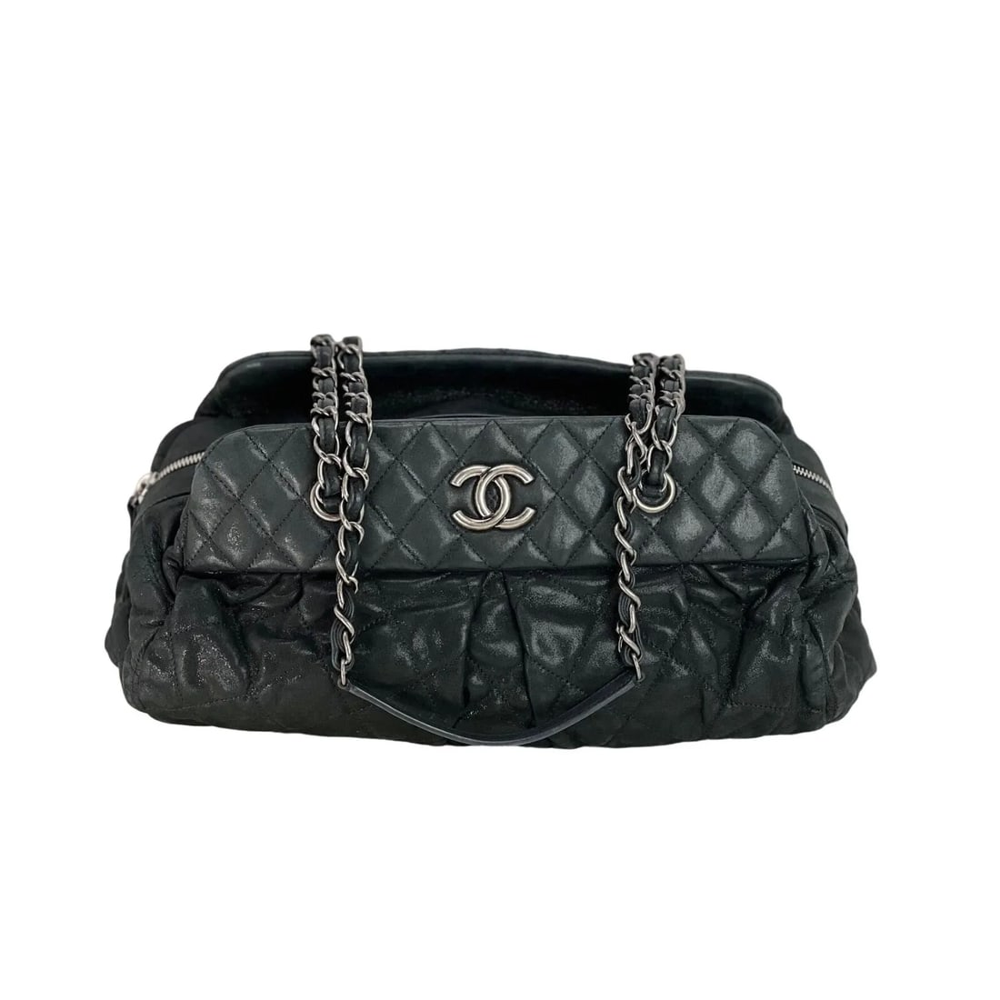 Chanel Iridescent Calfskin Quilted CC Tote Black Shoulder bag (1 of 14)