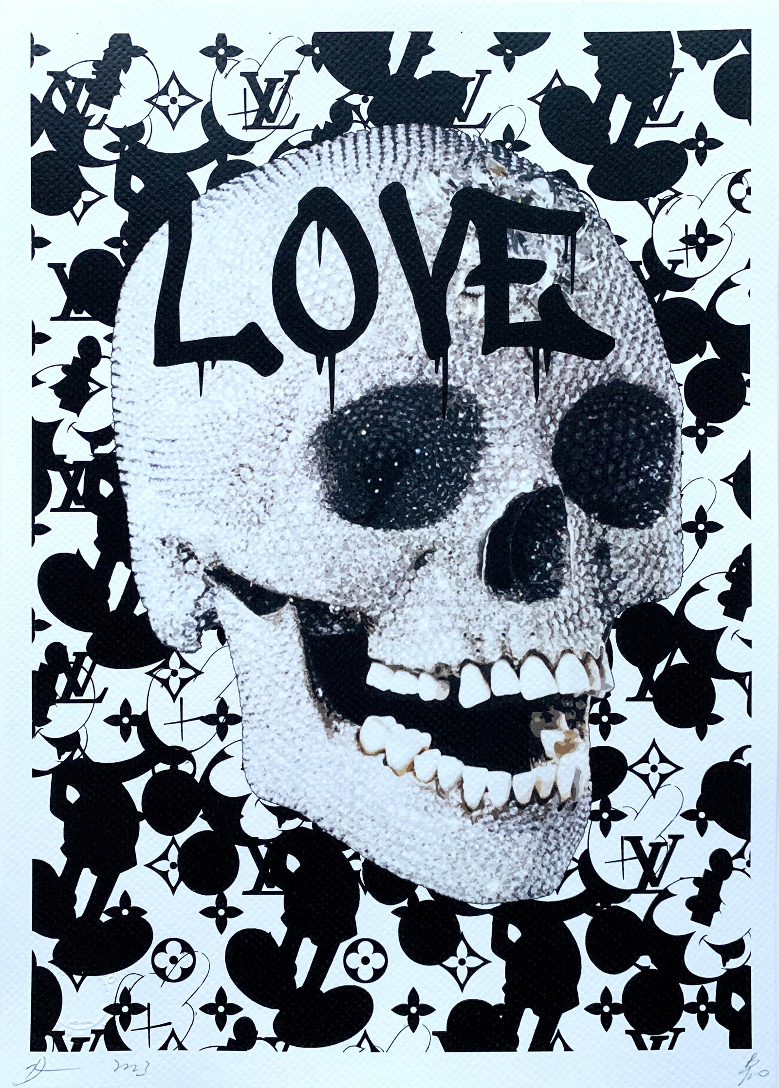 Death NYC Damien Hirst Scull Louis Vuitton: Artist/Title: Death NYC Damien Hirst Scull Louis Vuitton Date: 21st Century Medium: Giclee on Fine art 300 gsm paper Description: limited edition giclee on paper, out of eddition of 100 + AP, Hand sig
