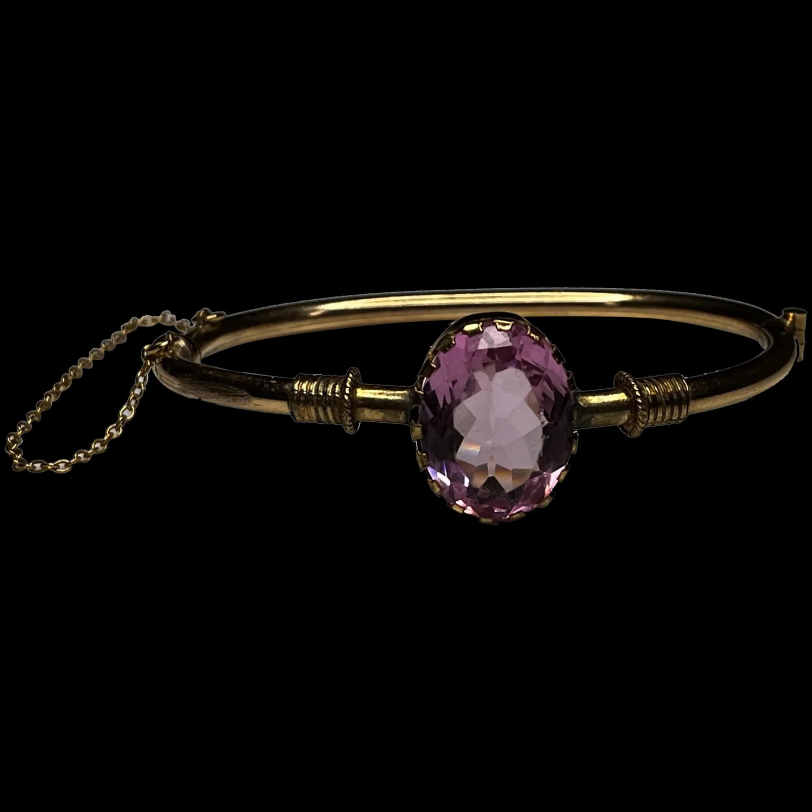 Vintage Pink Spinel Gemstone Bracelet: Title: Vintage Pink Spinel Gemstone Bracelet Description: Vintage Pink Spinel Gemstone Bracelet Date/Period: vintage Materials: Pink Spinel Dimensions: Side to Side - 2.5 Inches Approximately 7 Inches