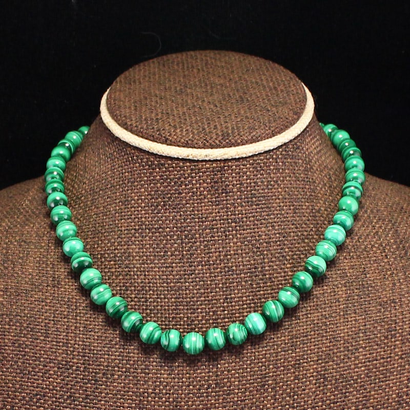 Beautiful South Africa Natural Malachite Beads Necklace (1 of 6)