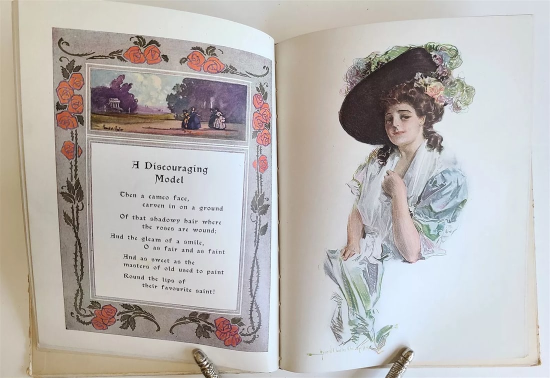 1914 A DISCOURAGING MODEL by RILEY antique Howard Chandler Christy illustrated (1 of 8)