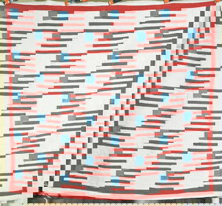 Rare 1890's Patriotic American Flag Quilt