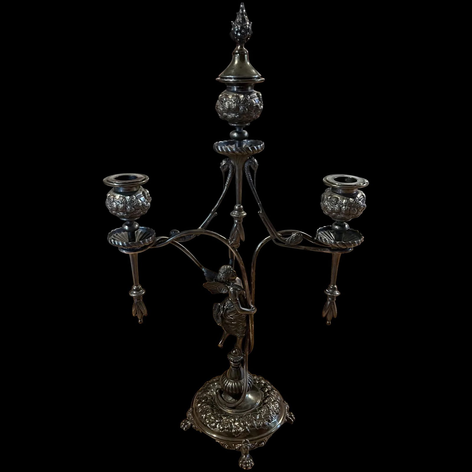 Antique victorian Wilcox Silverplate Candelabra figural Fairy #2738 (1 of 15)