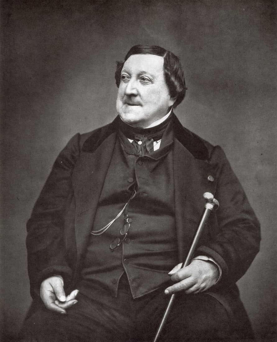 ETIENNE CARJAT - Gioacchino Antonio Rossini, 1877: Artist: Etienne Carjat Title: Gioacchino Antonio Rossini, 1877 Medium: Duotone Photo Litho, 1984, Japan Dimensions: 6.9x8.55" Description: Heat Wax Mounted on 11x14" Conservation Board Etienne Carjat