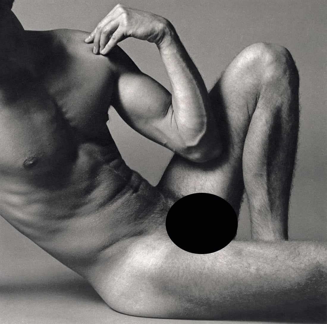 KEN HAAK - Untitled, 1983: Artist: Ken Haak Title: Untitled, 1983 Medium: Photo Litho, 1986, USA Dimensions: 8x7.9" Description: Heat Wax Mounted on 11x14" Conservation Board Ken Haak (1923 - 1991) Celebrated fashion photograph