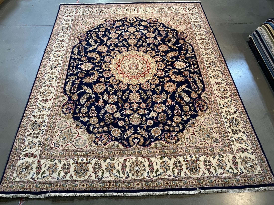 Fine Silk & Wool Nain Rug 8x10 (1 of 8)