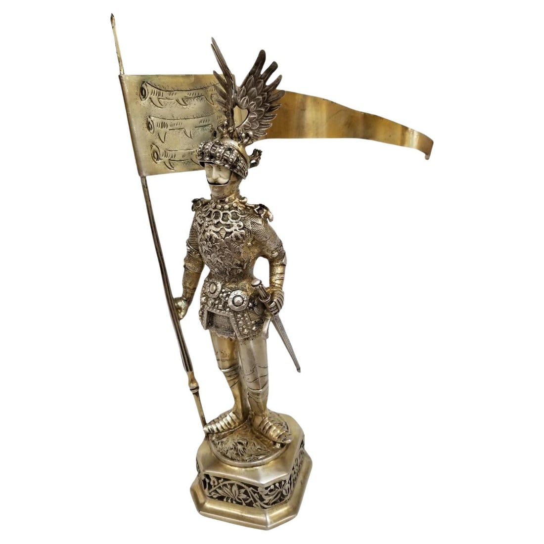 Sterling Silver 19th Century Knight in Shinning Armor (1 of 20)