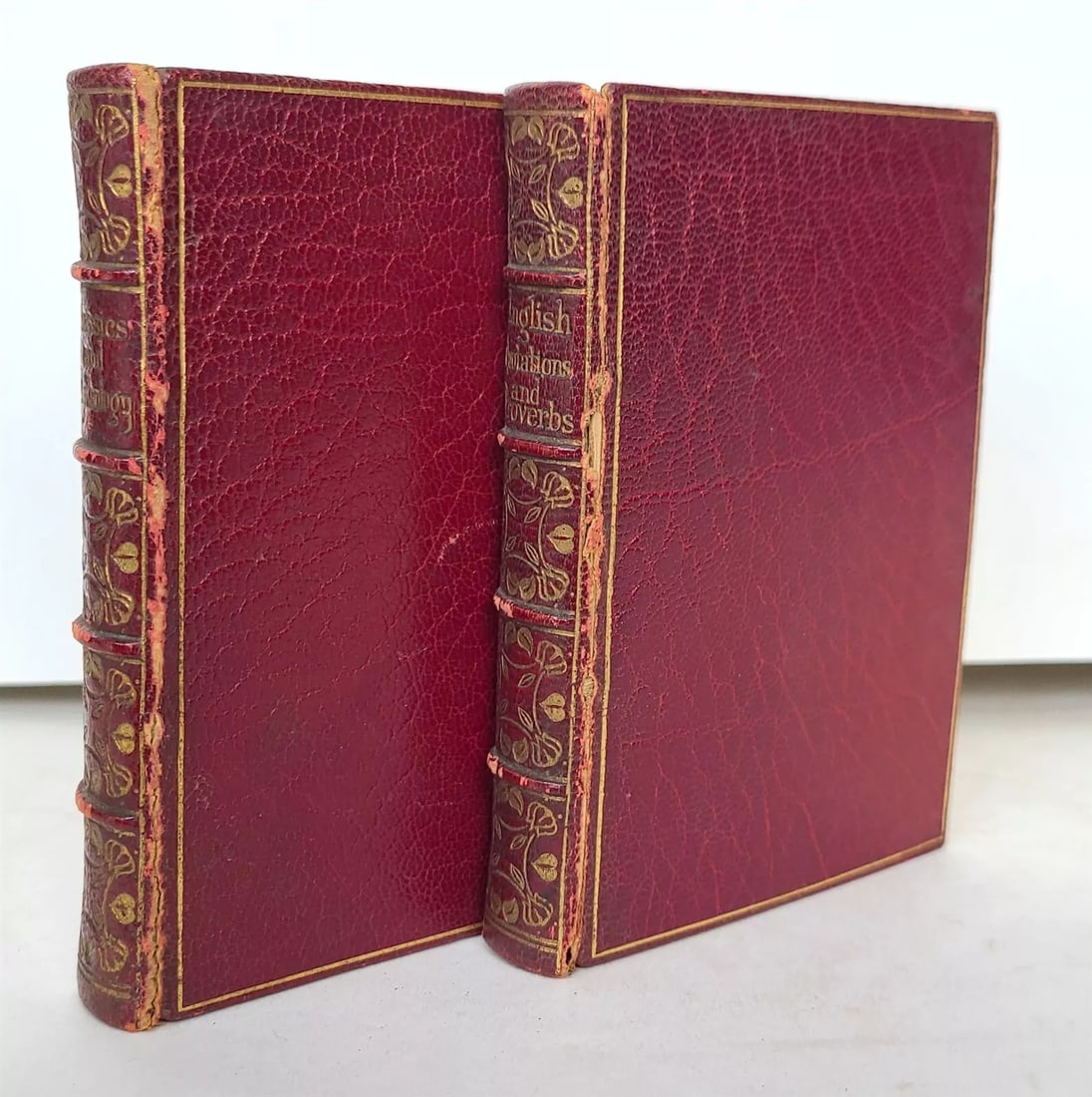 1900s DICTIONARY of MYTHOLOGY & ENGLISH QUOTATIONS 2 VOLS antique SIGNED BINDING (1 of 9)