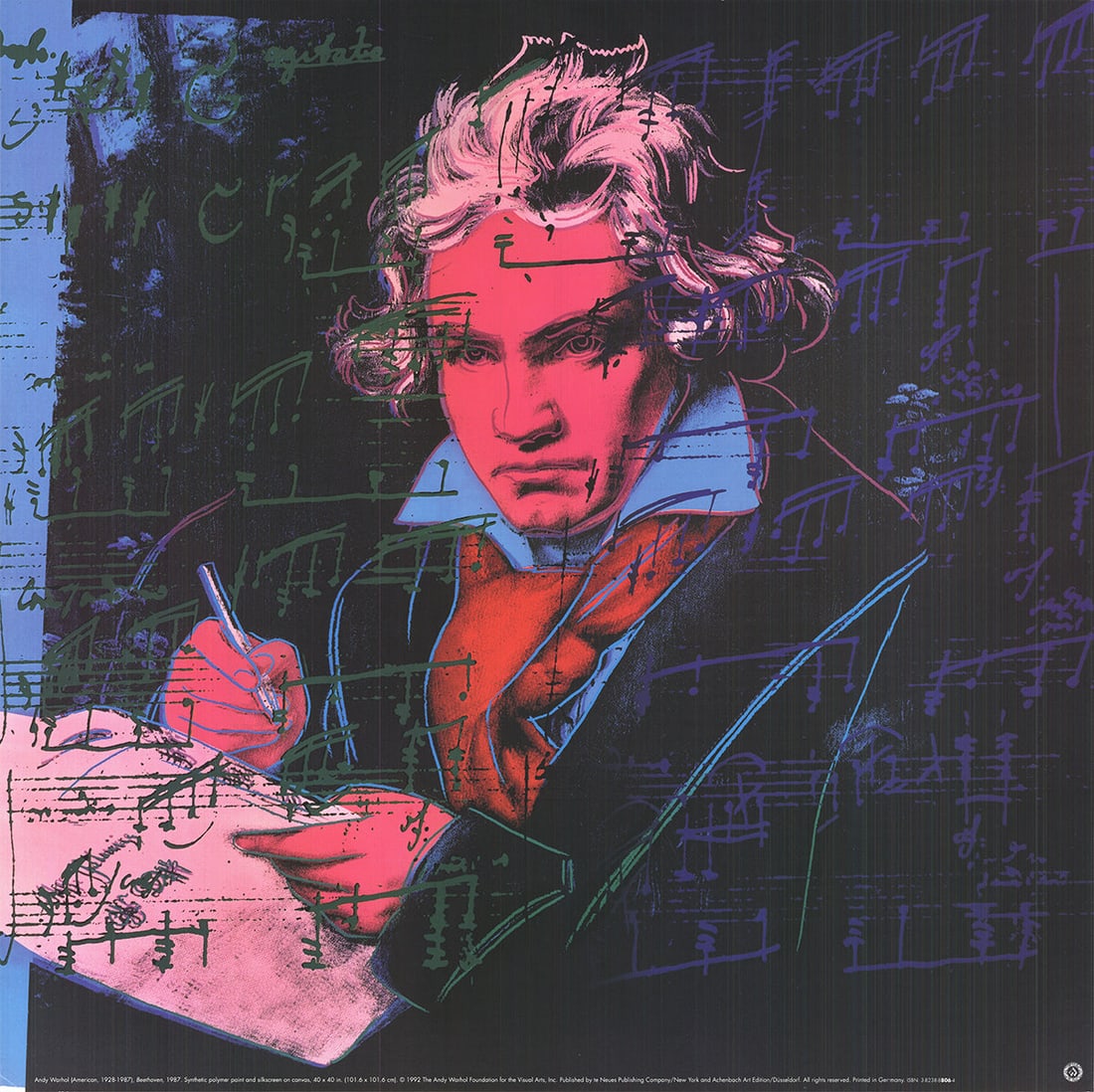 Andy Warhol - Beethoven Pink book - 1992 Offset Lithograph 23.25" x 23.25" (1 of 4)