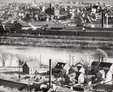 WALKER EVANS - View of Easton, PA, 1936: Artist: WALKER EVANS Print Title: View of Easton, PA, 1936 Printing Date: 1930’s Medium: Rare, Vintage Photoengraving Printed in: the USA Image Size: approx. 6 x 7 inches Walker Evans (1903-1975