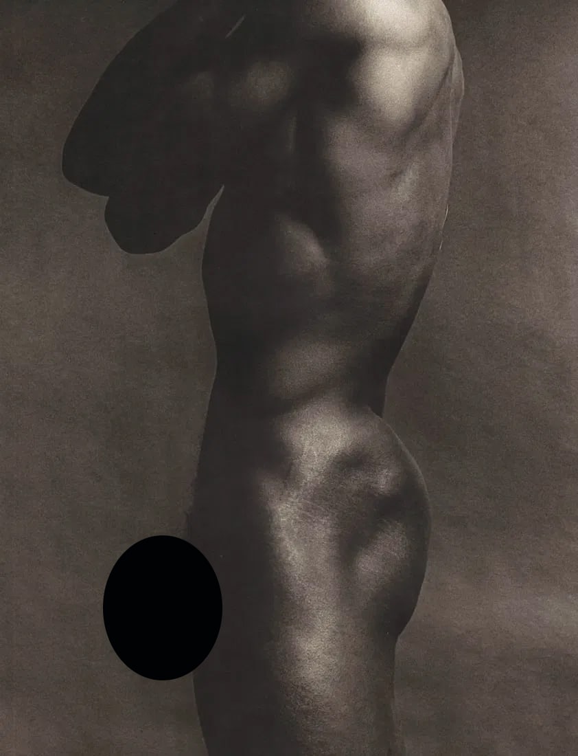 KEN HAAK - Male Figure,1968 (torso): Artist: KEN HAAK Print Title: Male Figure,1968 Medium: Tri-tone Photo-lithographs (Limited edition of 5000) Printed in the 1980’s, in the US Image size (inches) approx 13 x 10” Ken Haak(1923 -