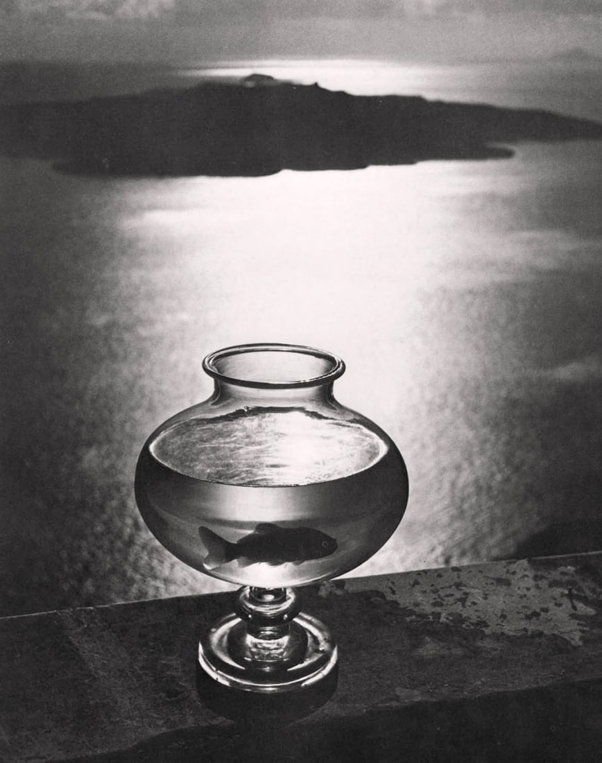 HERBERT LIST - Santorini, Goldfish Bowl, c. 1937: Artist: HERBERT LIST Print Title: Santorini, Goldfish Bowl, c. 1937 Printing Date: 1970’s Medium: Duotone Photo-lithograph Printed in: Germany Image Size: approx. 9 x 7” Herbert List(1903