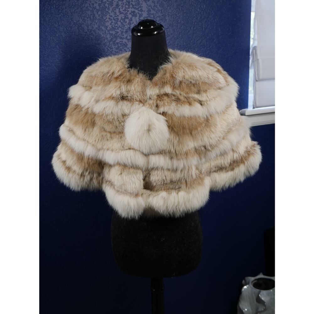 Gorgeous Fox & Lynx Fur Fur Stole Cape Coat Jacket (1 of 6)