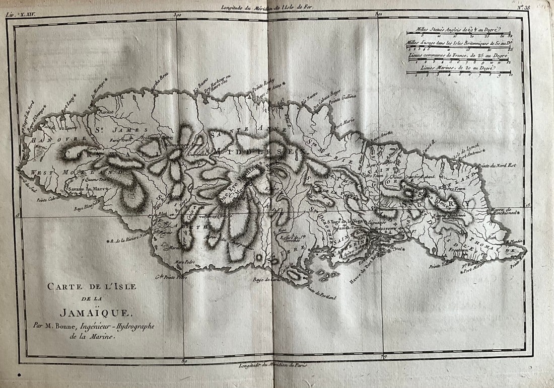 1775-1780 Jamaica by Bonne & Raynal (1 of 1)