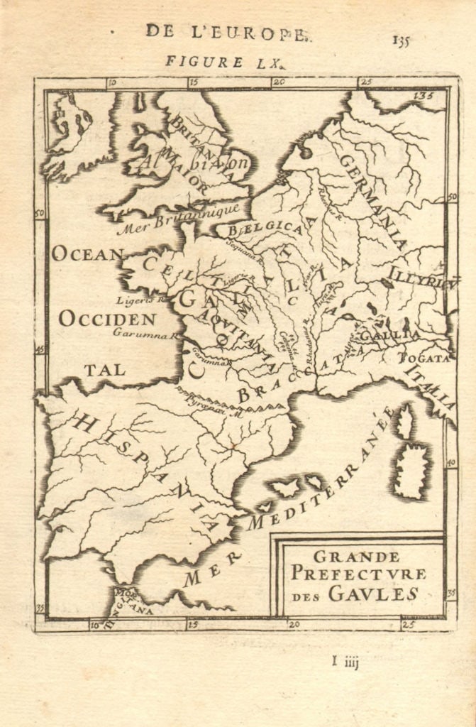 PRAETORIAN PREFECTURE OF GAUL. 'Grande Prefecture des Gaules'. MALLET 1683 map (1 of 1)