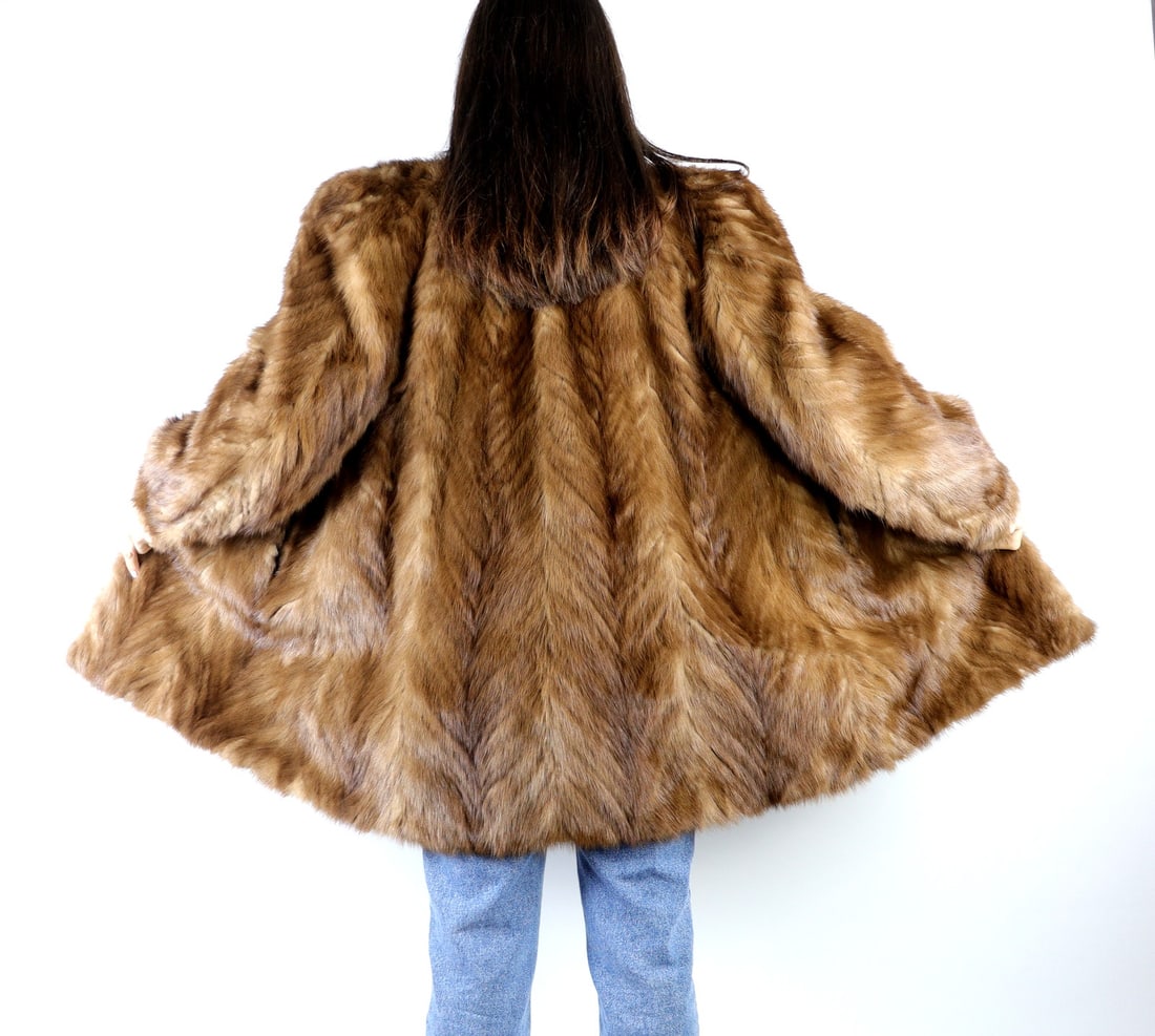 LIGHT BROWN MINK COAT EU: L; US: 16 (1 of 10)