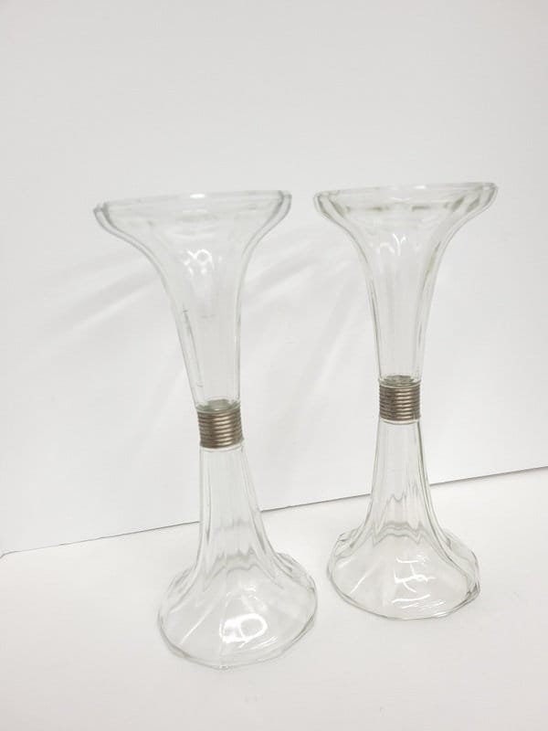 Pair Antique Pressed Glass Shelf Brackets Believe From An Old Store