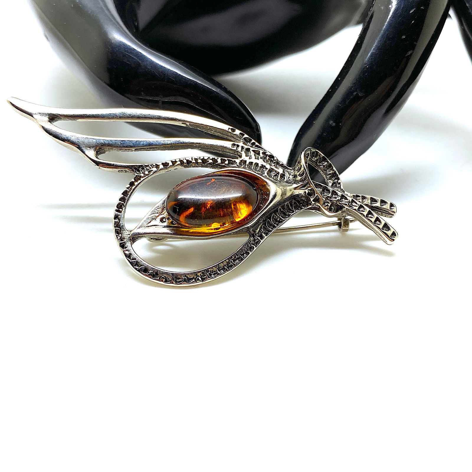 Amazing Unique Vintage Amber Brooch (1 of 7)