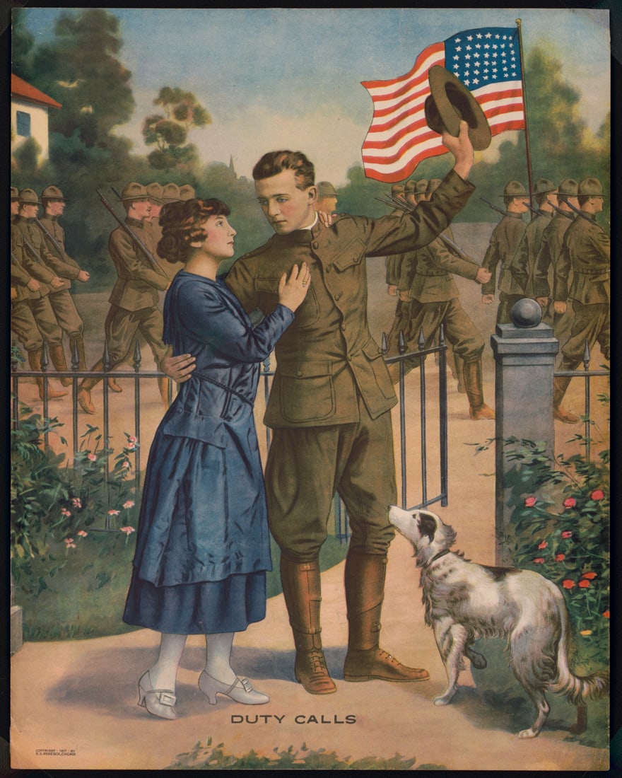 DUTY CALLS, (AFTER WWI MILITARY POSTER). (1 of 1)