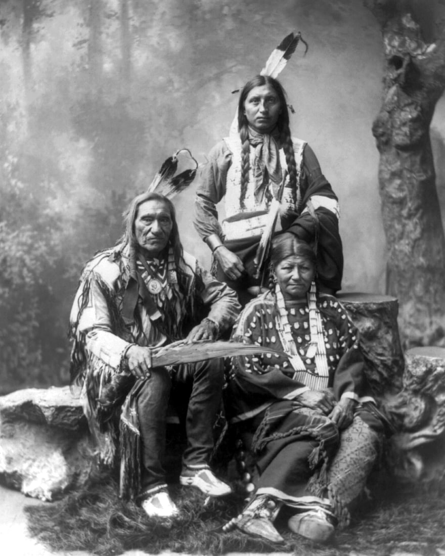 1899, LG FORMAT 19X13", LITTLE WOUND, WIFE & SON, BY HERMAN HEYN (1 of 1)