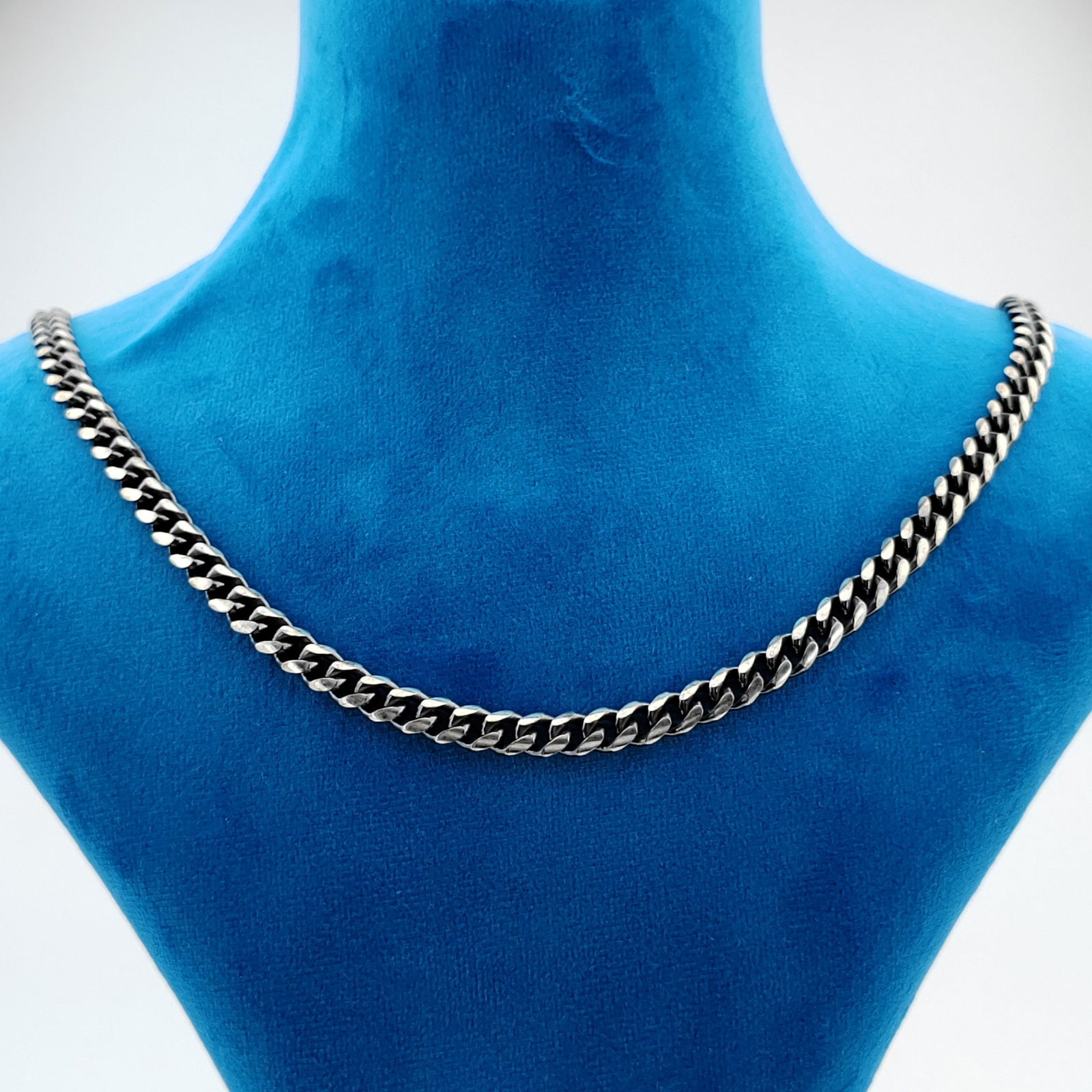 925 Silver Miami Cuban Link Chain,Gourmette Men Necklace. (1 of 7)