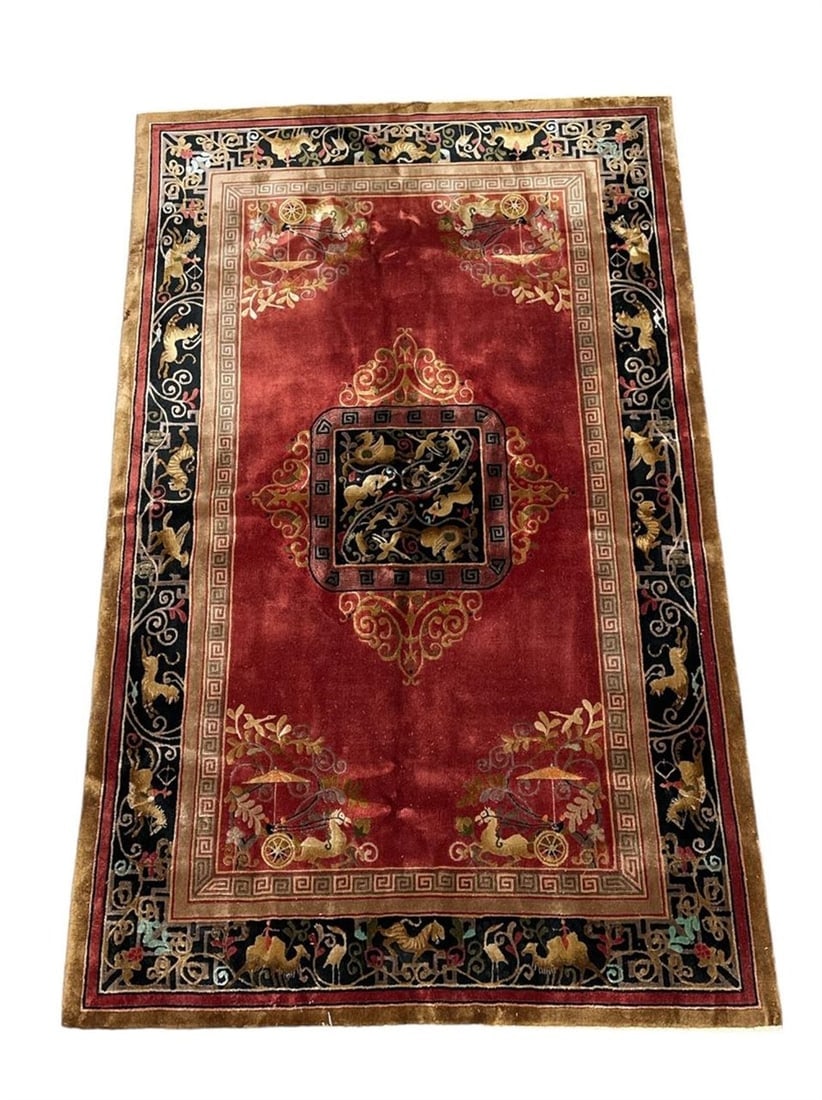 Hand Knotted Hereke Silk Rug 8.6x5 ft (1 of 5)