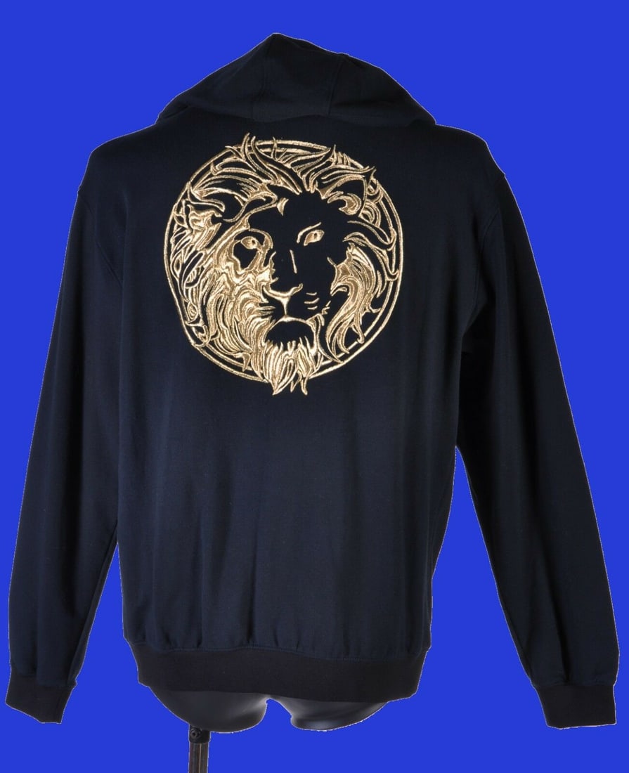 BRAND NEW VERSACE VERSUS STUDDED HOODED ZIPPER PULLOVER JACKET w/ EMBRODEIRY XL (1 of 7)