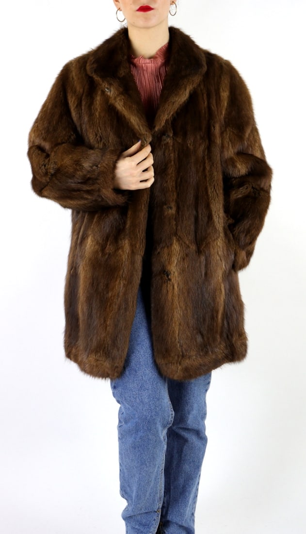 MUSKRAT FUR JACKET EU:XL US:18 (1 of 10)